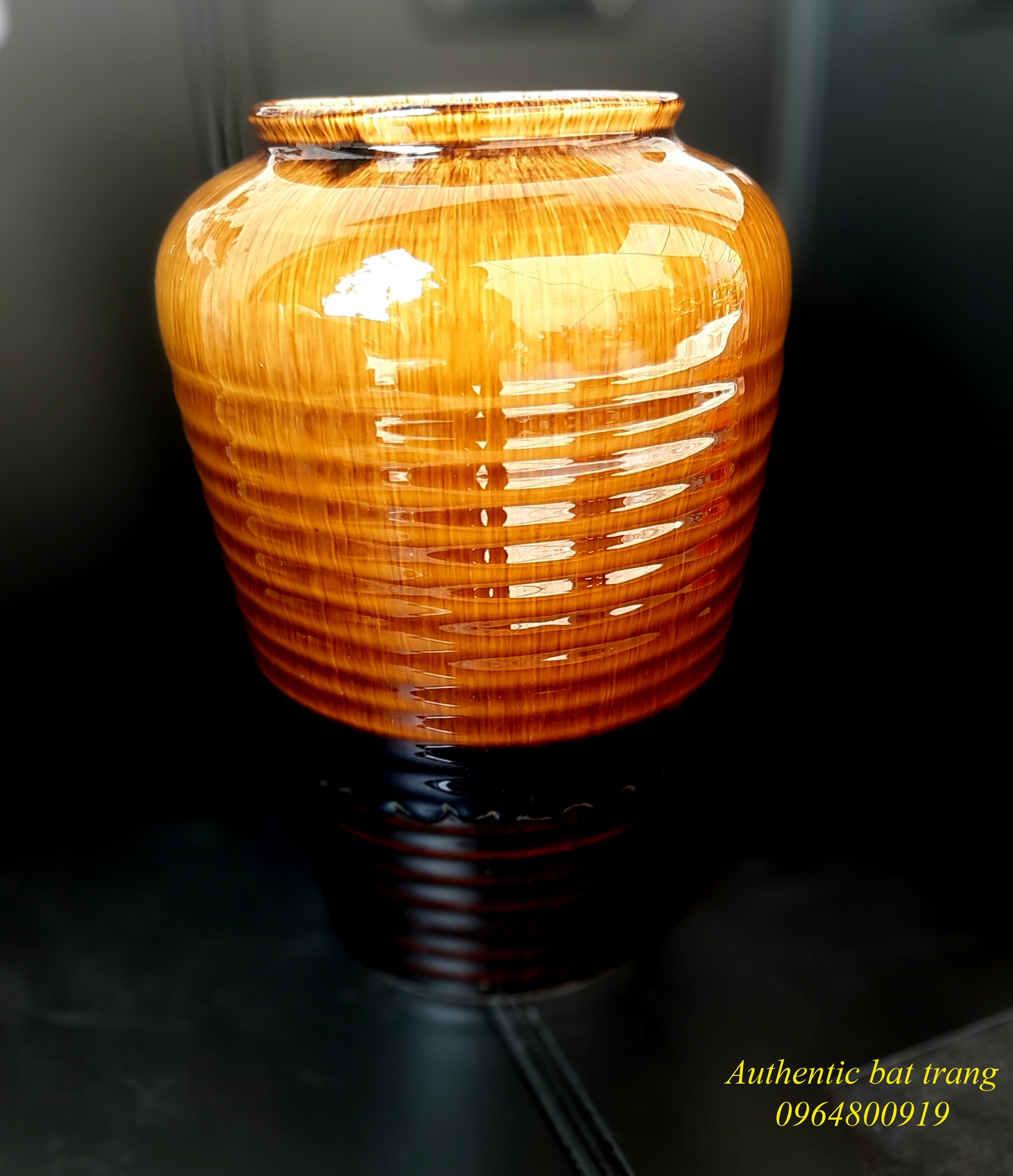 Big ceramics vase/ Bình cắm hoa tóc tiên sản phẩm men hỏa biến sản xuất tại xường gốm sứ gia oanh authentic bat trang