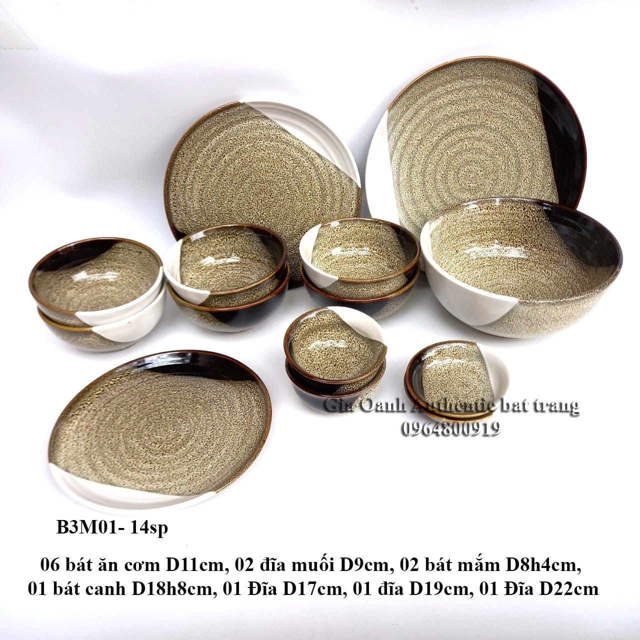 [HOT TREND] HIGH-CLASS TABLEWARE SET WITH GLAZED ENAMEL- GIA OANH AUTHENTIC BAT TRANG CERAMICS WORKSHOP